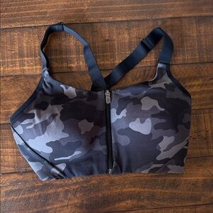 All in Motion Black and Gray Camo Sports Bra